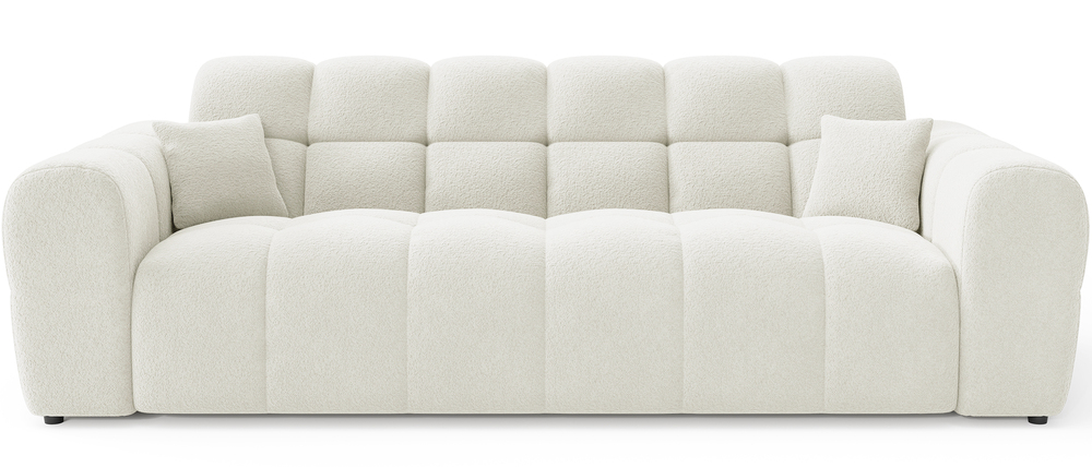 SELSEY Sofa trzyosobowa Monti kremowa szenil