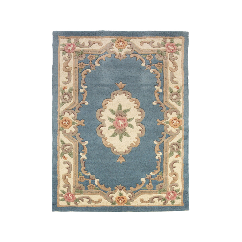 SELSEY Dywan wełniany Aubusson niebieski