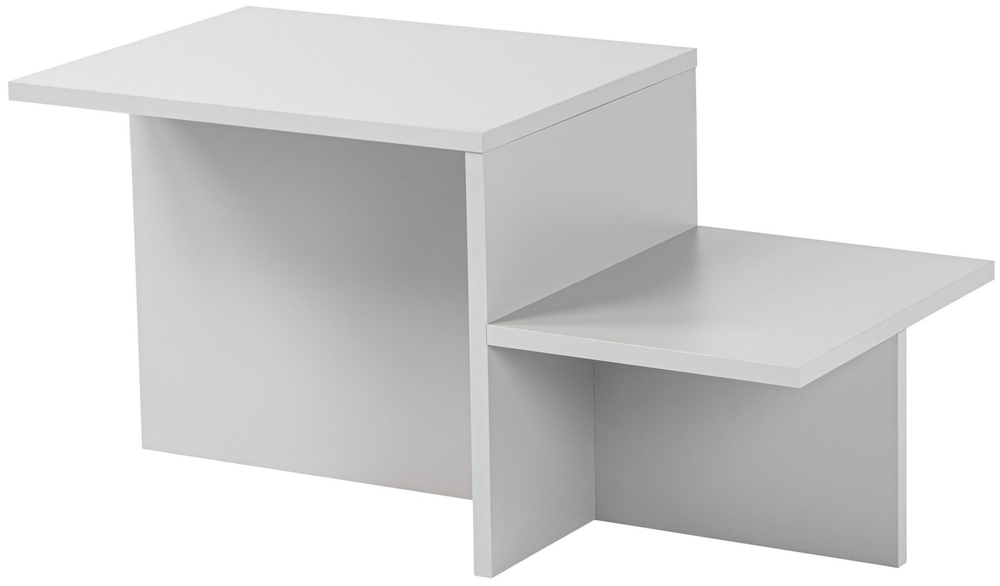 SELSEY Stolik kawowy Fruggille z dwoma blatami szary