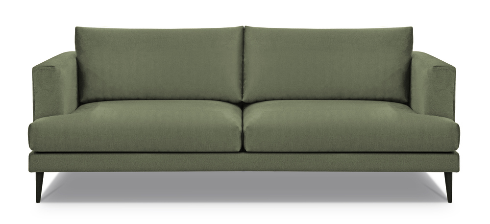 SELSEY Sofa dwuosobowa Dragato oliwkowa welur