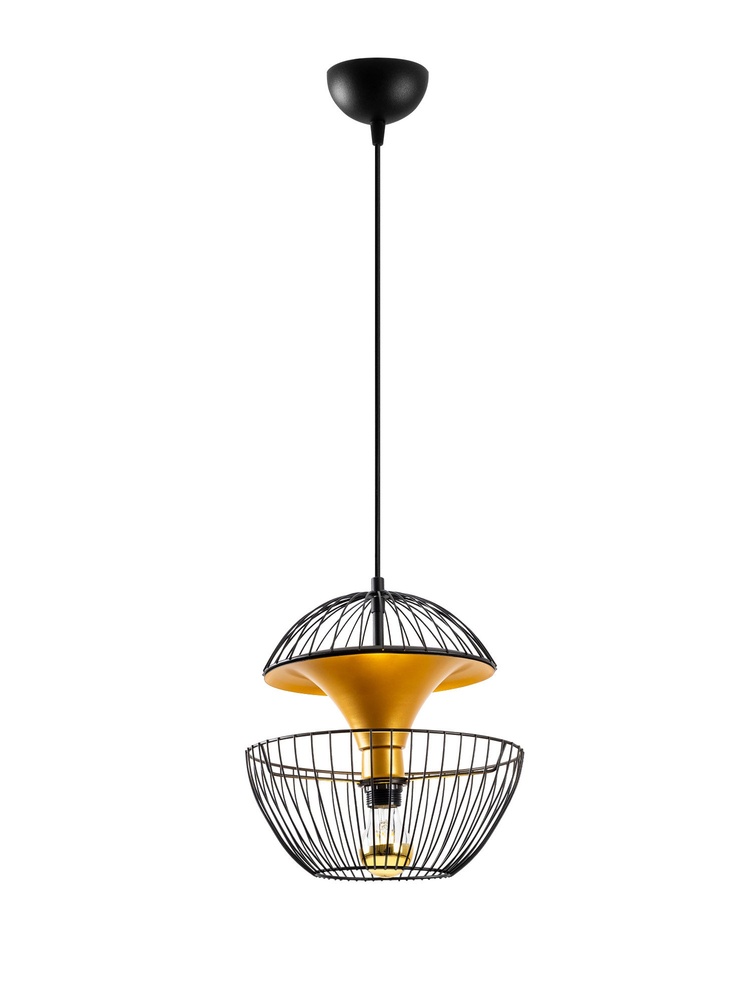 SELSEY Lampa wisząca Toucke metalowa czarna/złota