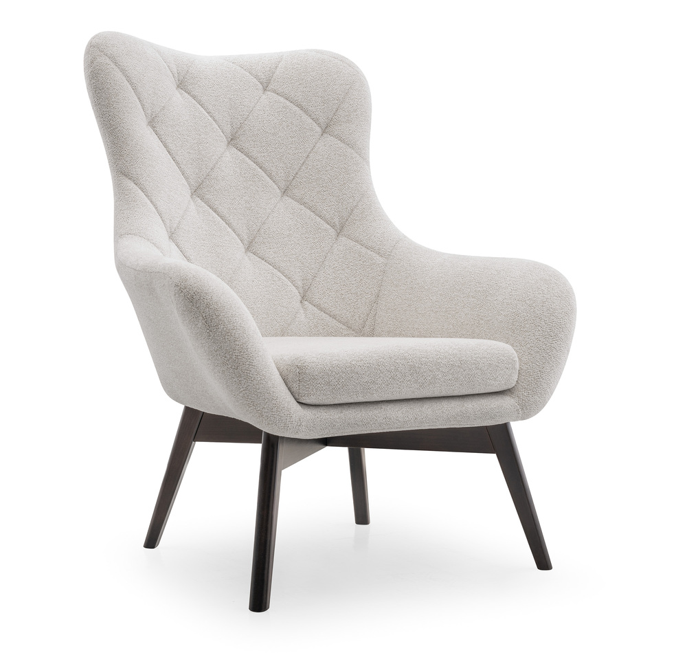 SELSEY Fotel uszak Fernanzo jasnoszary hydrofobowy