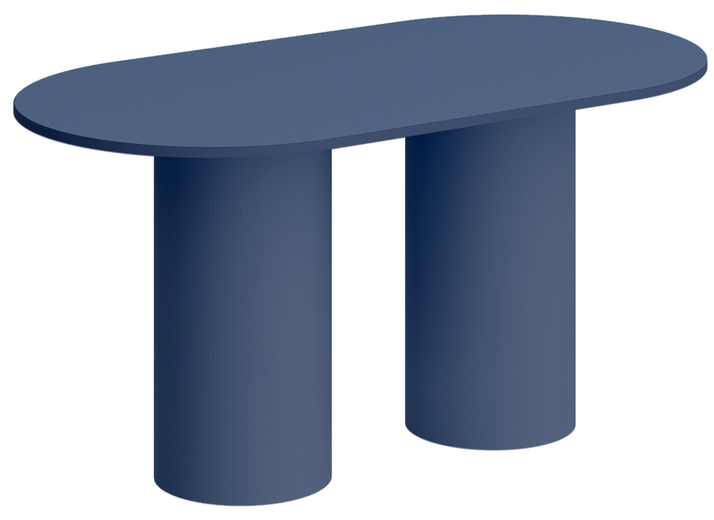 SELSEY Stół do jadalni Bituate 150x80 cm granatowy mat