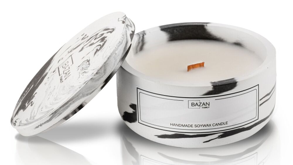 SELSEY Świeca sojowa zapachowa Grand Bluebell Woods 180 ml marmurowy gips