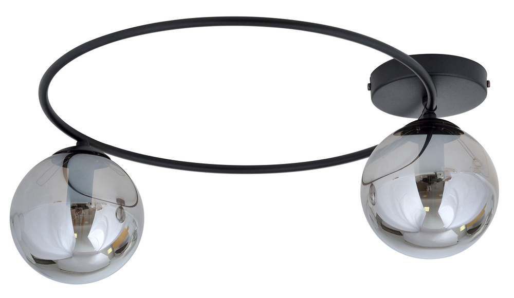 SELSEY Plafon Komards czarno-grafitowy x2