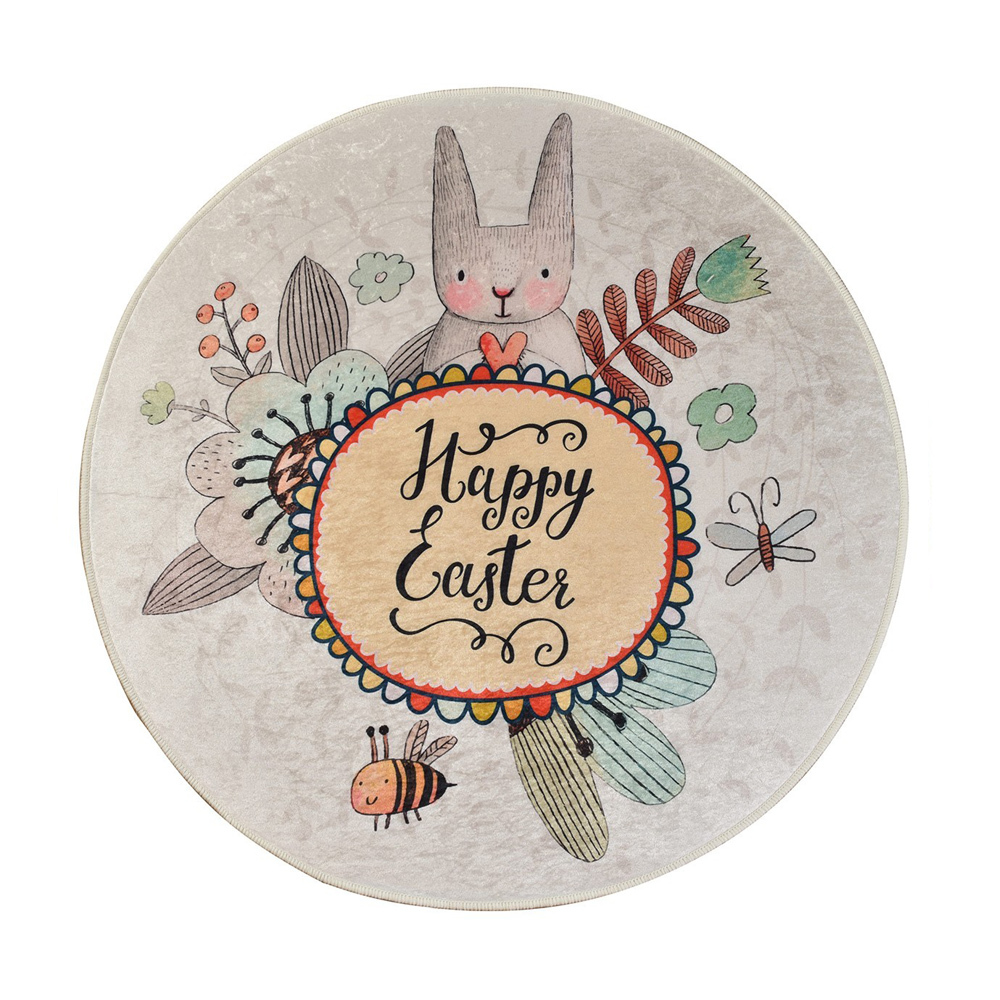 SELSEY Dywan do pokoju dziecięcego Dinkley Króliczek średnica 140 cm