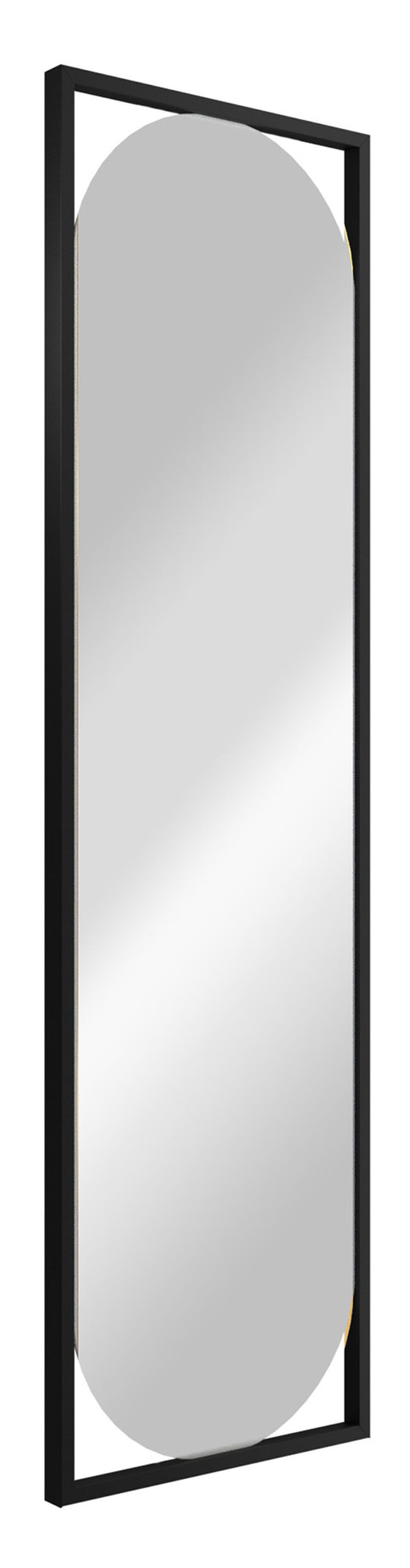 SELSEY Lustro ścienne Thelmen 132x37 cm w czarnej ramie