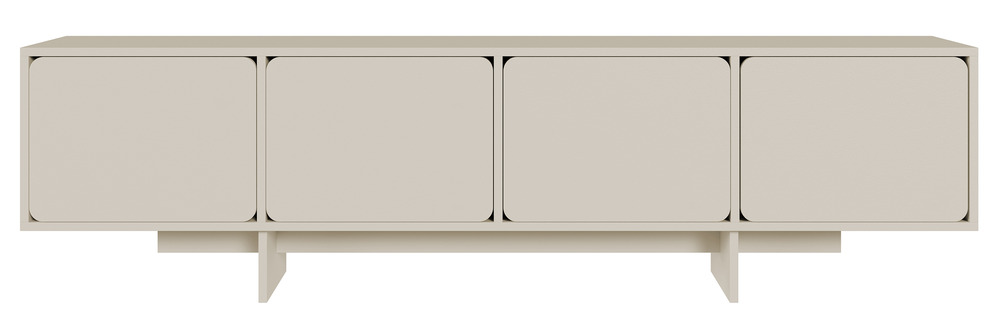 SELSEY Szafka RTV Wuwu z czterema szafkami 200 cm szarobeżowa