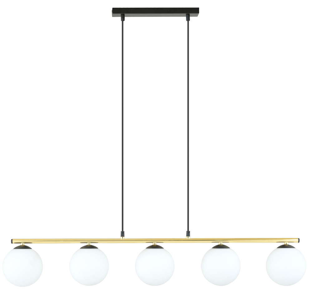 SELSEY Lampa wisząca Ventisso czarno-złota x5