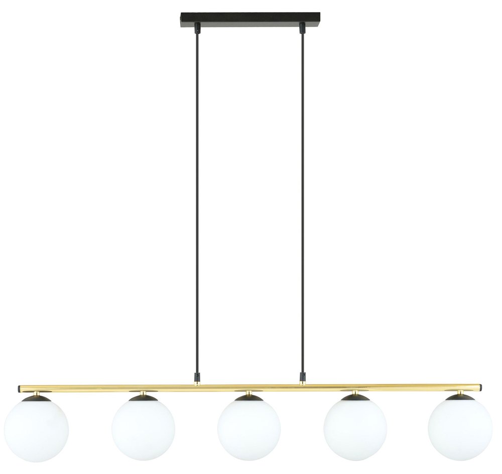 SELSEY Lampa wisząca Ventisso czarno-złota x5