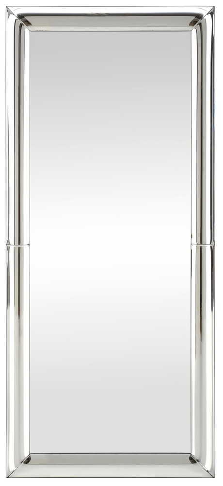 SELSEY Lustro ścienne Abisso 162x72 cm w srebrnej ramie gięte szkło