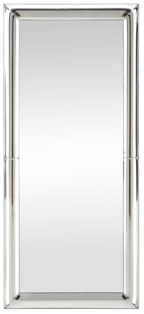 SELSEY Lustro ścienne Abisso 162x72 cm w srebrnej ramie gięte szkło