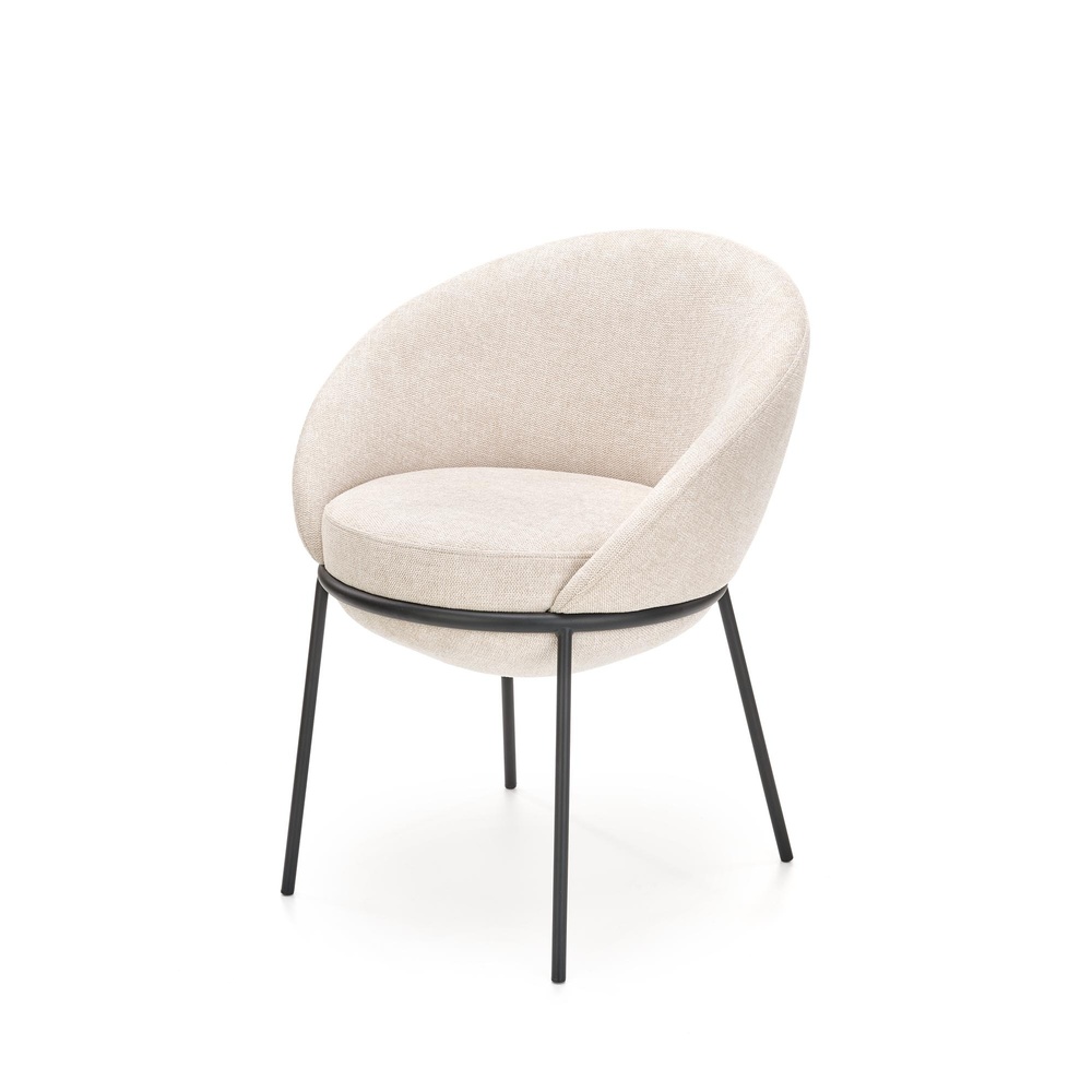 SELSEY Krzesło tapicerowane Sivasagar beżowe