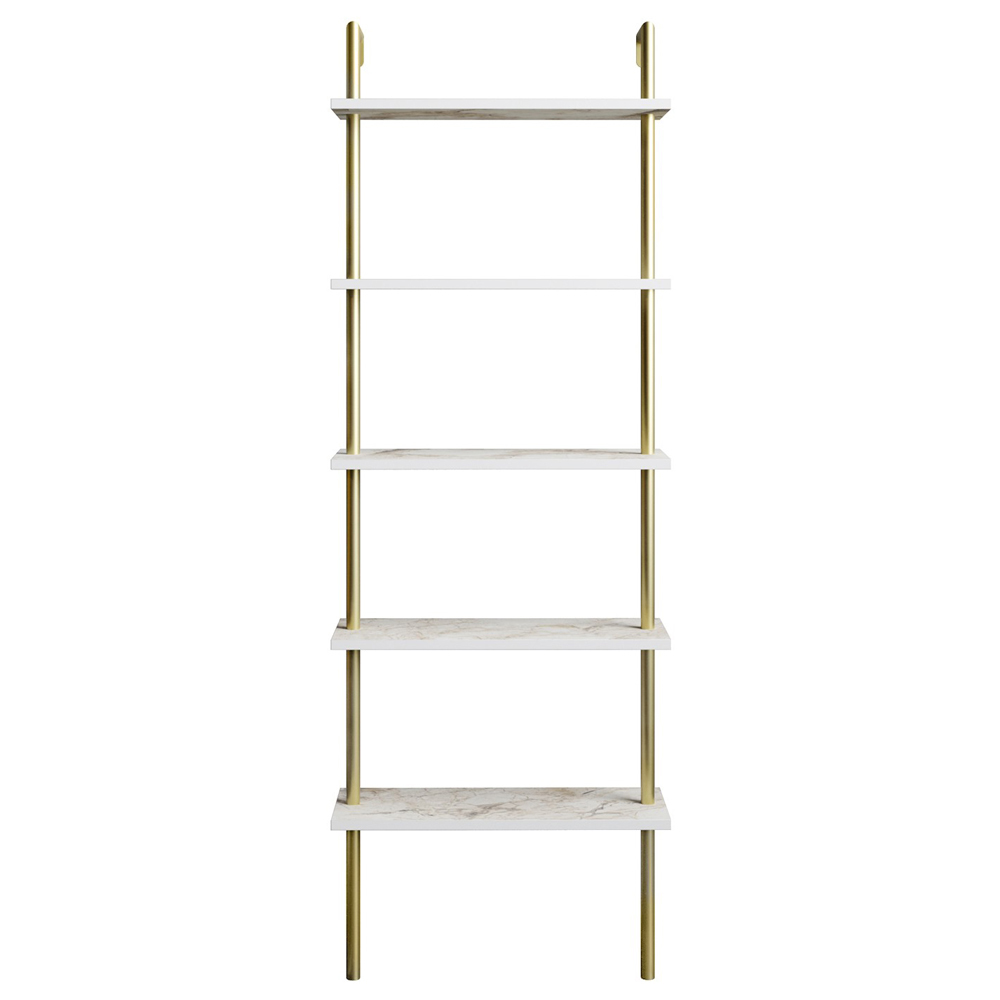 SELSEY Regał otwarty Sytned biały/złoty