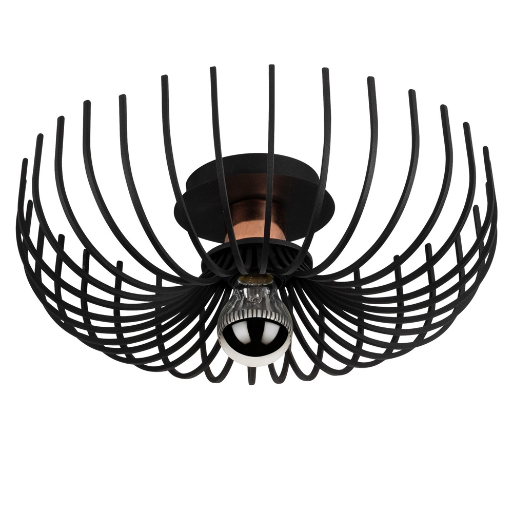 SELSEY Lampa wisząca Skyriblent 36 cm czarna