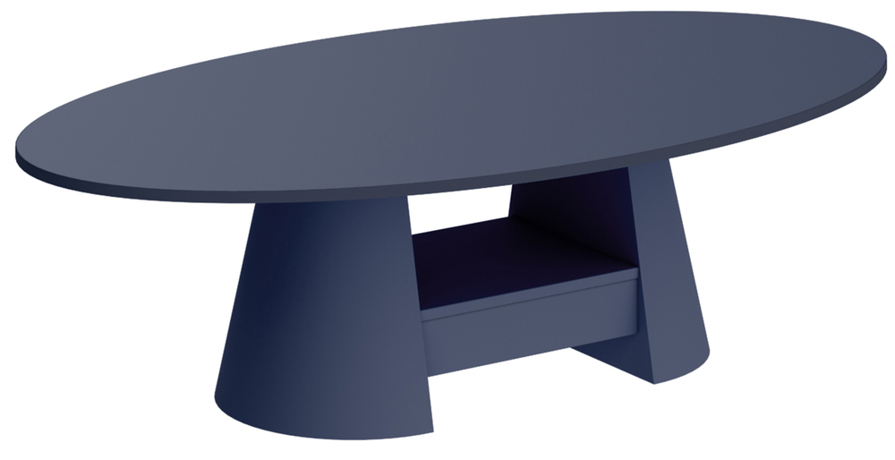 SELSEY Stolik kawowy Flawelly 160x90 cm granatowy mat