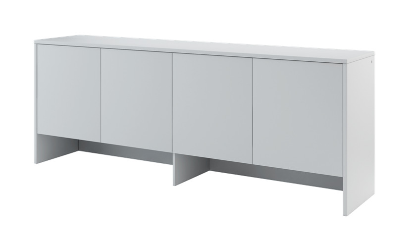 SELSEY Nadstawka Bed Concept z czterema zamykanymi szafkami 80 cm Szary