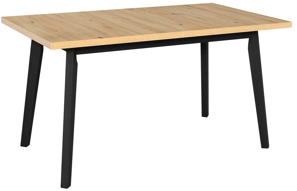 SELSEY Stół drewniany do jadalni rozkładany Korror 140-180x80 cm czarny/dąb artisan