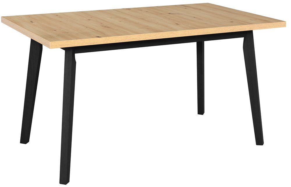 SELSEY Stół drewniany do jadalni rozkładany Korror 140-180x80 cm czarny/dąb artisan