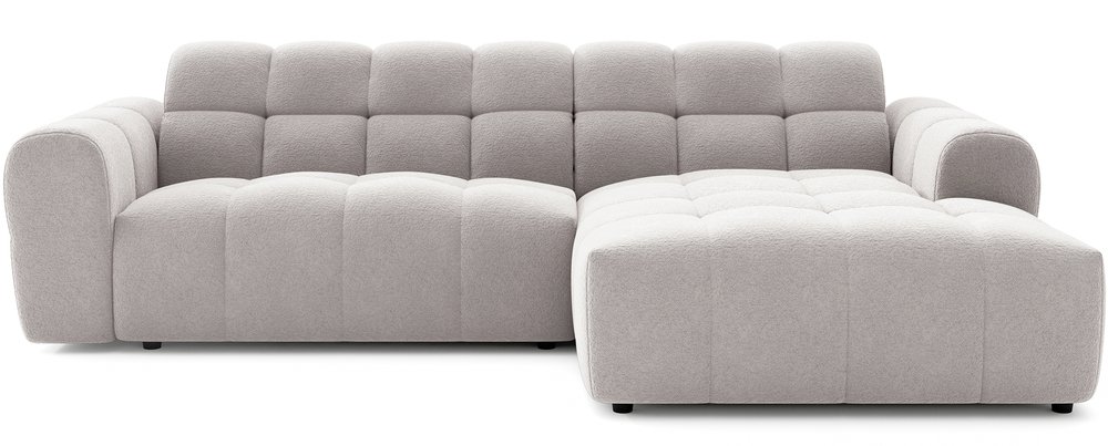 SELSEY Narożnik Monti L-kształtny prawostronny szarobeżowy szenil