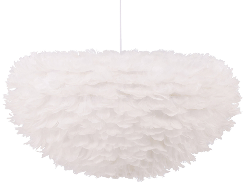 SELSEY Lampa wisząca Nicola średnica 75 cm białe pióra