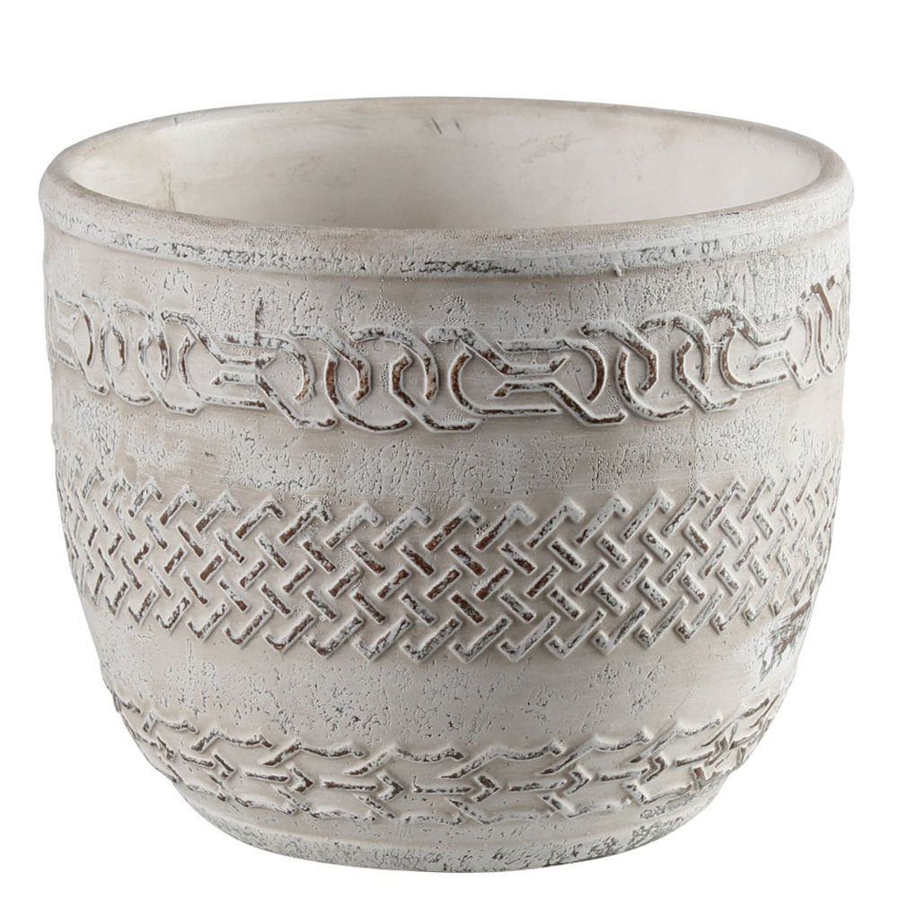 SELSEY Osłonka na doniczkę Midwely średnica 14 cm beżowa