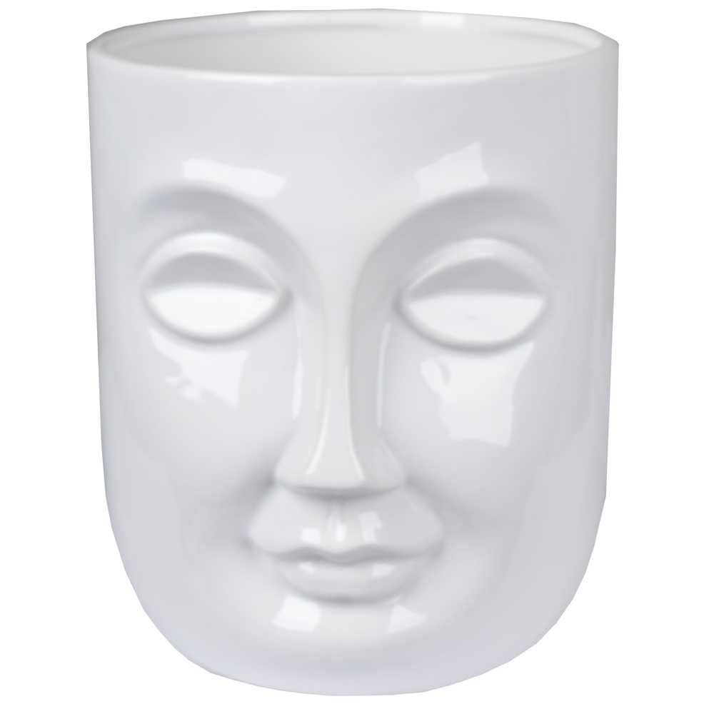 SELSEY Doniczka ceramiczna Tantury średnica 18 cm biała