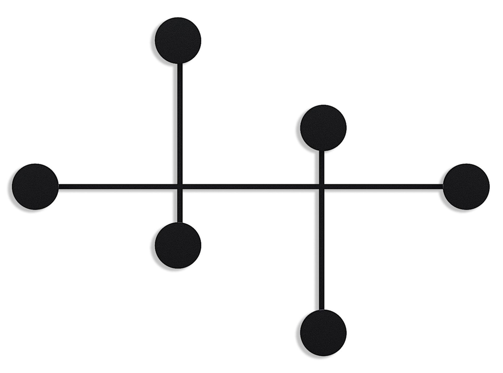 SELSEY Wieszak ścienny Dama metalowy czarny