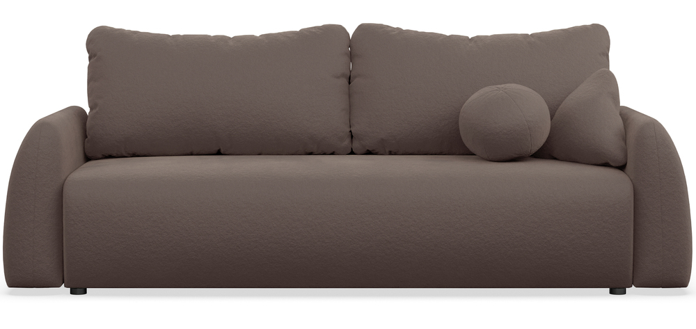 SELSEY Kanapa rozkładana trzyosobowa Nubelle z pojemnikiem brązowa szenil