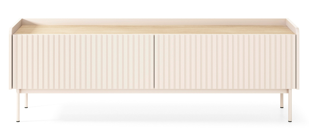 SELSEY Szafka RTV Liwelo dwudrzwiowa 153 cm szarobeżowa