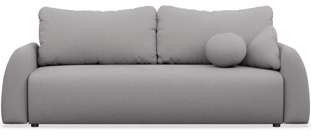 SELSEY Kanapa rozkładana trzyosobowa Nubelle z pojemnikiem szara szenil hydrofobowy