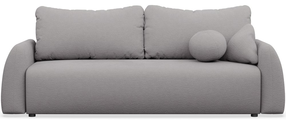 SELSEY Kanapa rozkładana trzyosobowa Nubelle z pojemnikiem szara szenil hydrofobowy