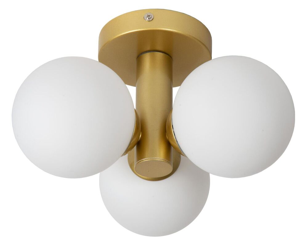 SELSEY Plafon łazienkowy Trudy x3 biało-złoty