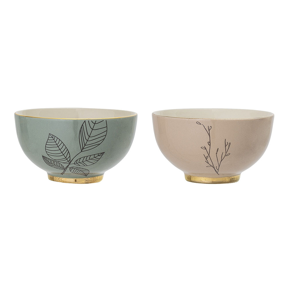 SELSEY Zestaw dwóch misek Bloomingville Juhana z kamionki średnica 13,5 cm