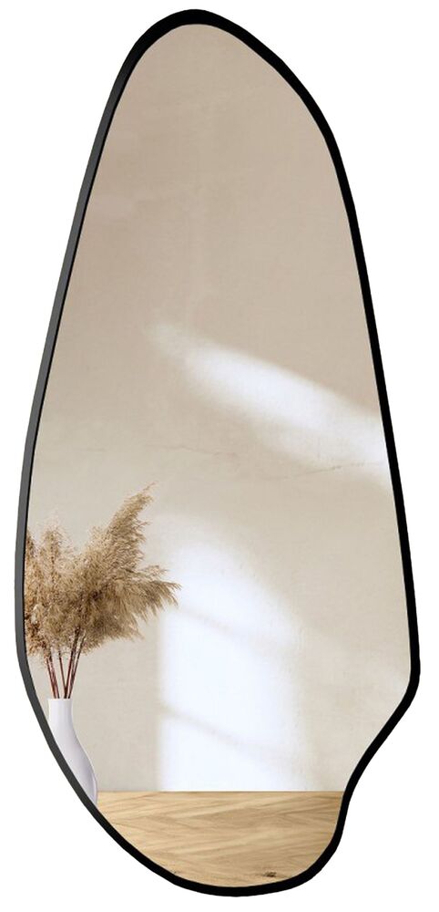 SELSEY Lustro ścienne Jaspis 140x64 cm w czarnej ramie