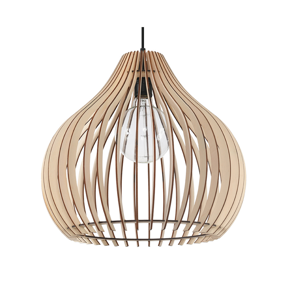 SELSEY Lampa wisząca Apriva drewniany średnica 40 cm