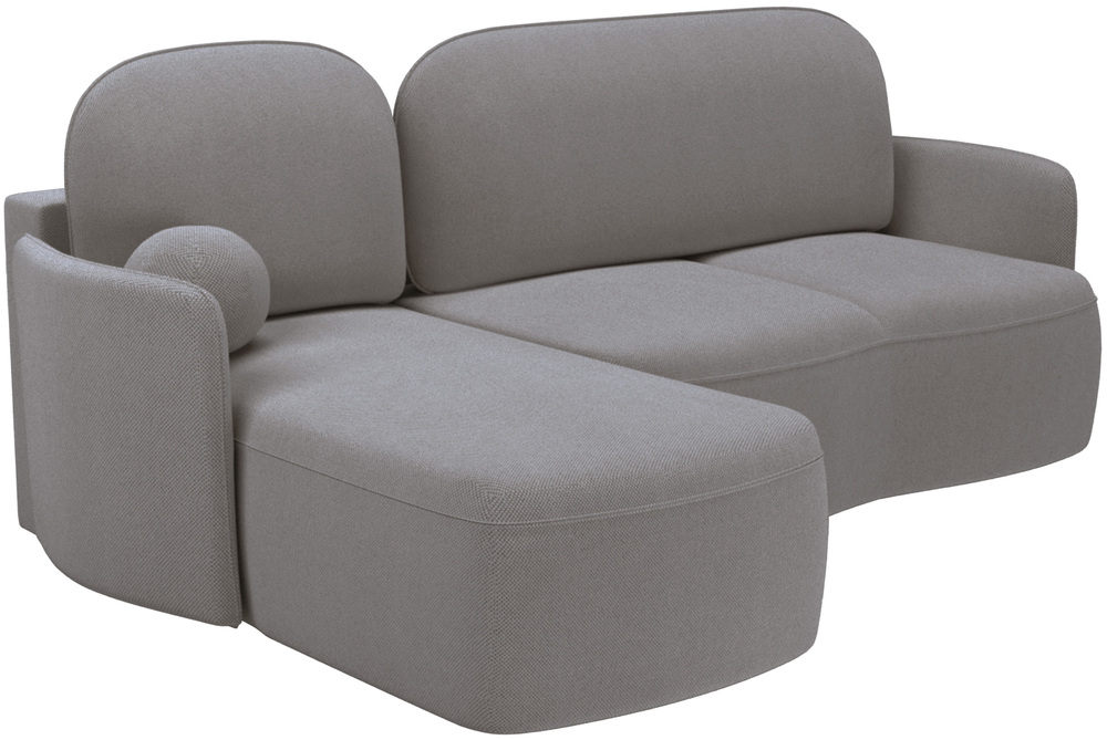 SELSEY Narożnik z funkcją spania Blummi L-kształtny uniwersalny z pojemnikiem szary szenil hydrofobowy