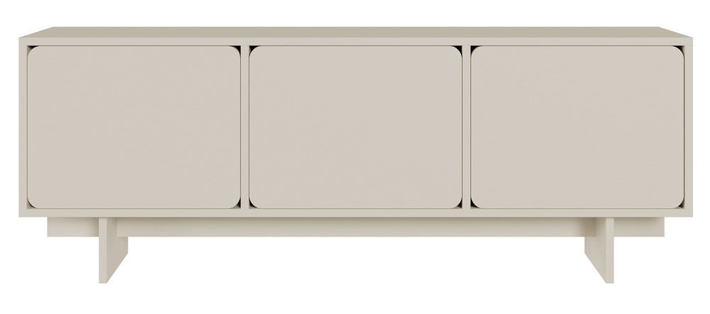 SELSEY Szafka RTV Wuwu z trzema szafkami 150 cm szarobeżowa