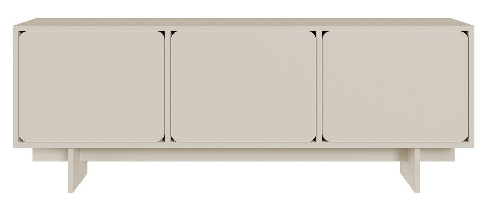 SELSEY Szafka RTV Wuwu z trzema szafkami 150 cm szarobeżowa