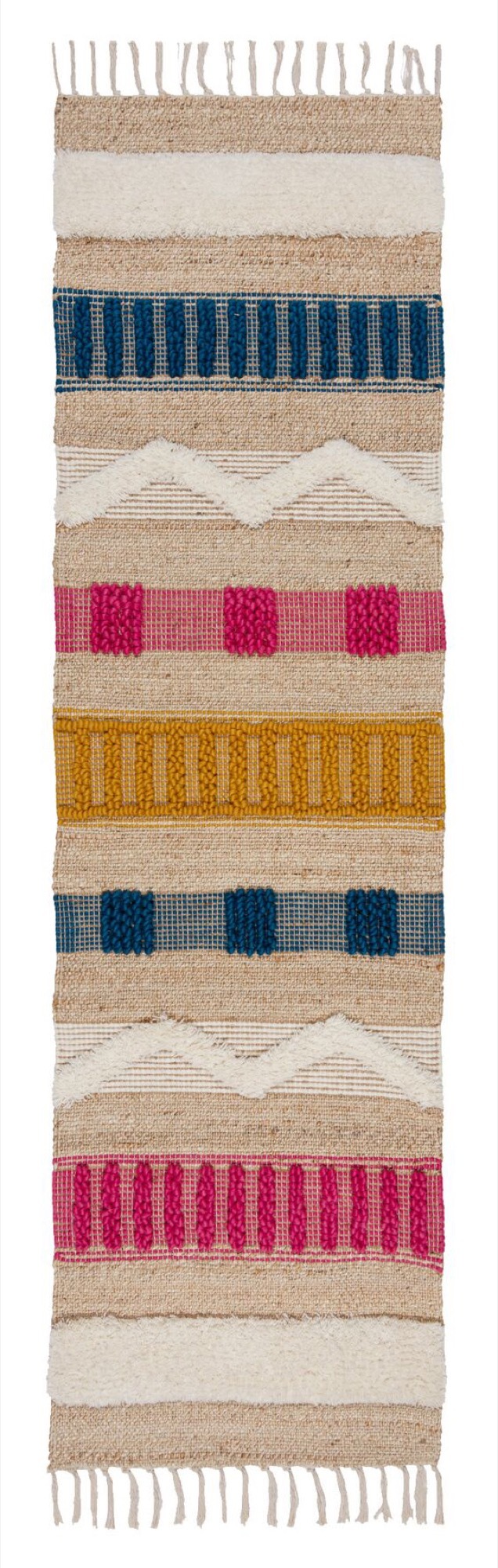 SELSEY Dywan Medina 230x60 cm z jutą i wełną wielokolorowy