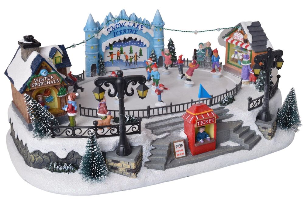 SELSEY Dekoracja świąteczna Lodowisko grająca z oświetleniem LED