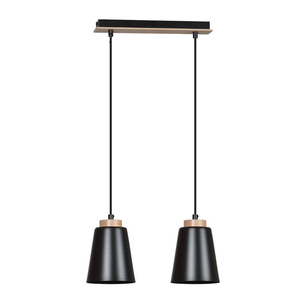 SELSEY Lampa wisząca Montieri czarna x2