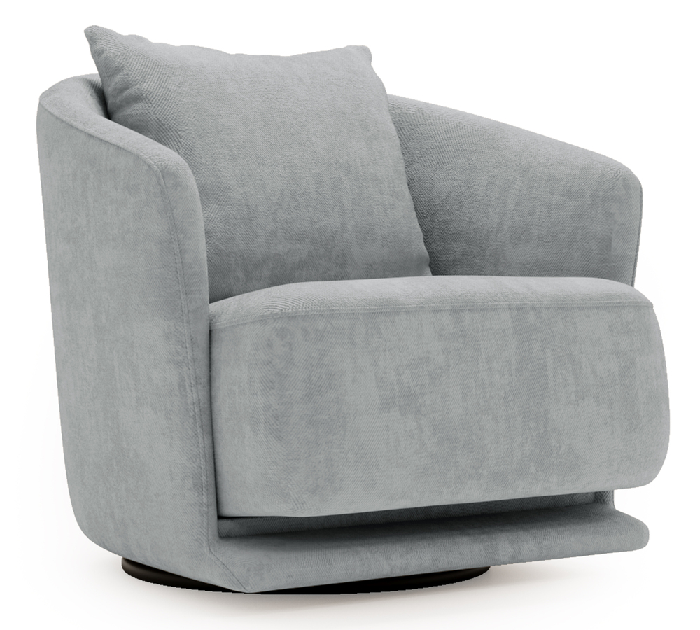 SELSEY Fotel obrotowy Wish jasnoszary szenil