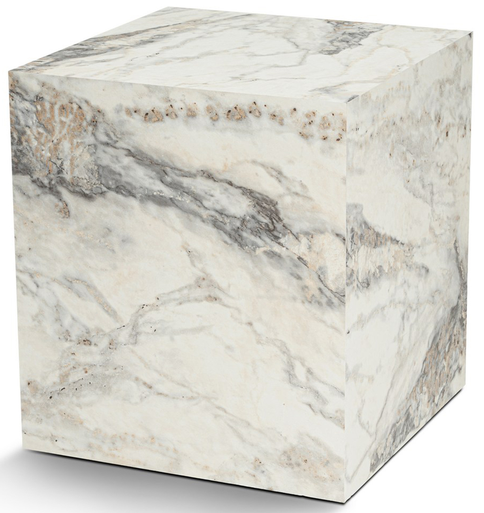 SELSEY Stolik kawowy Locanate 45x50 cm jasny marmur