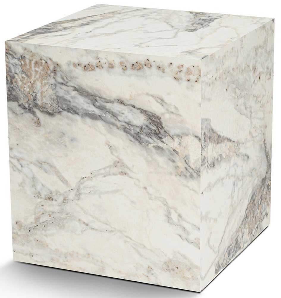 SELSEY Stolik kawowy Locanate 45x50 cm jasny marmur