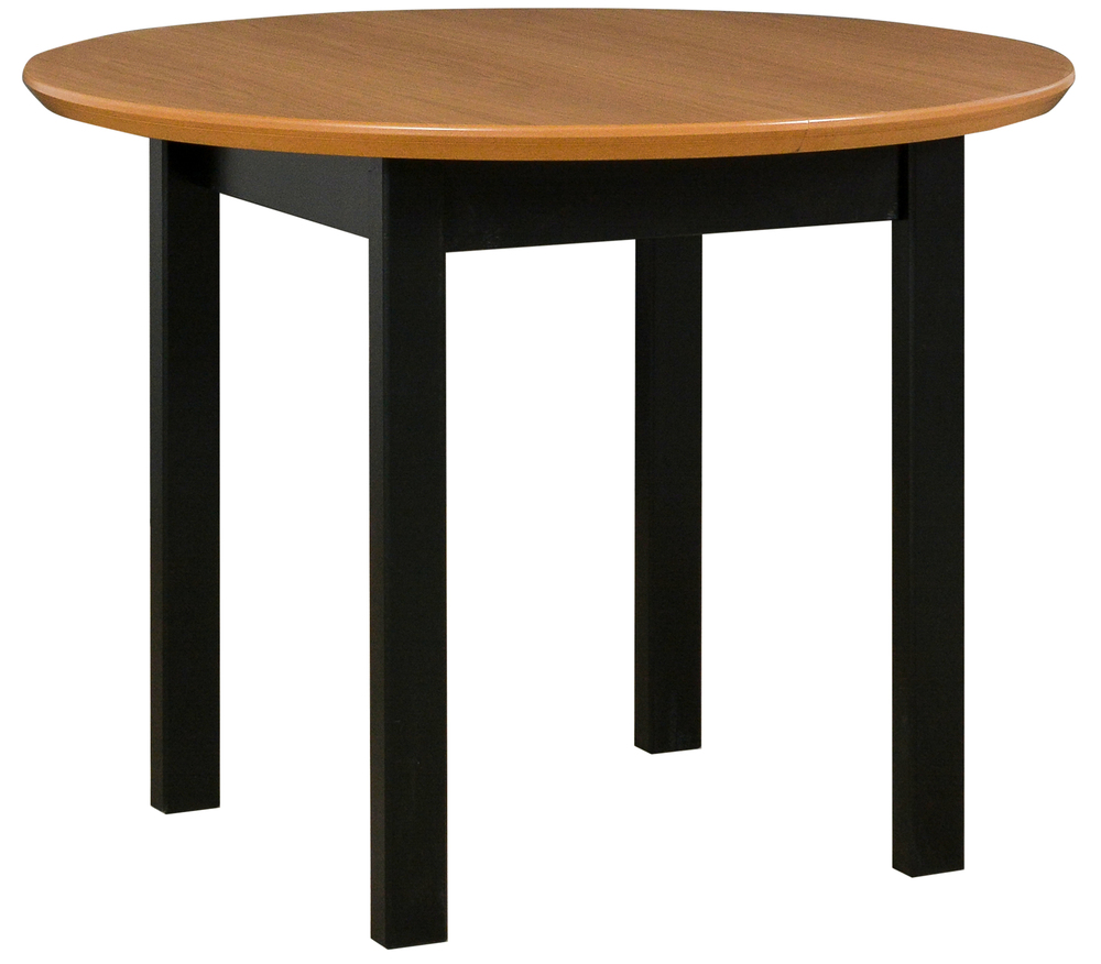 SELSEY Stół drewniany do jadalni rozkładany Entiver 100-130x100 cm czarny/dąb naturalny