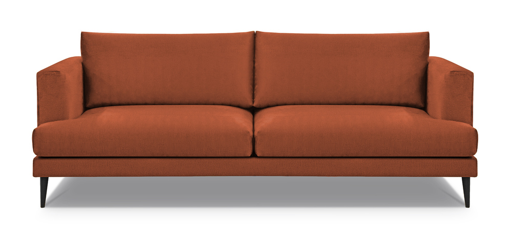 SELSEY Sofa trzyosobowa Dragato miedziana welur