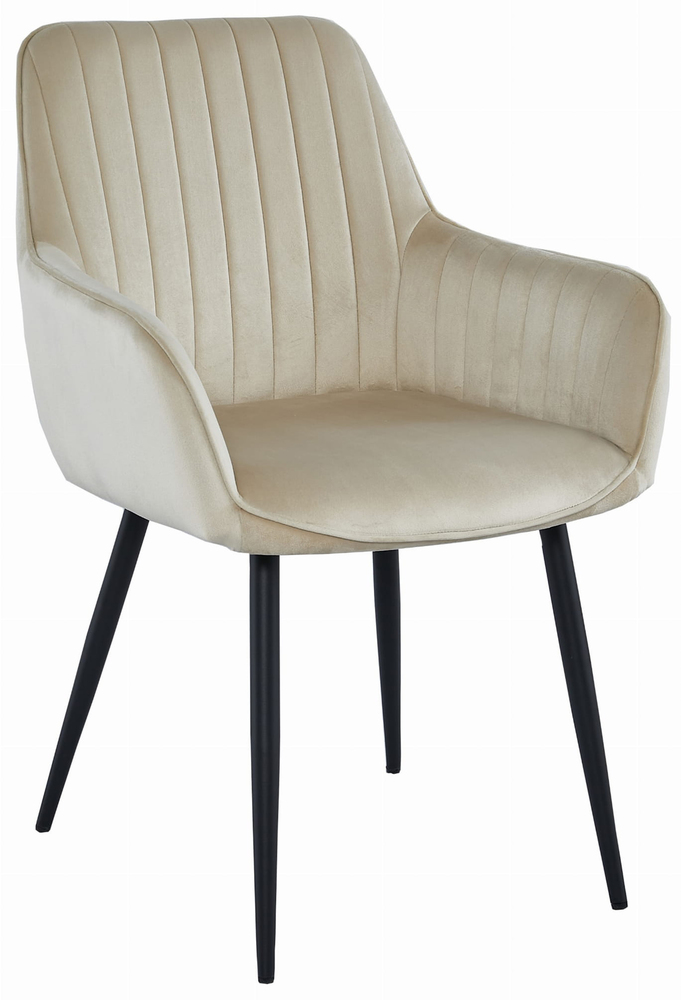 SELSEY Krzesło tapicerowane Solden beżowy velvet