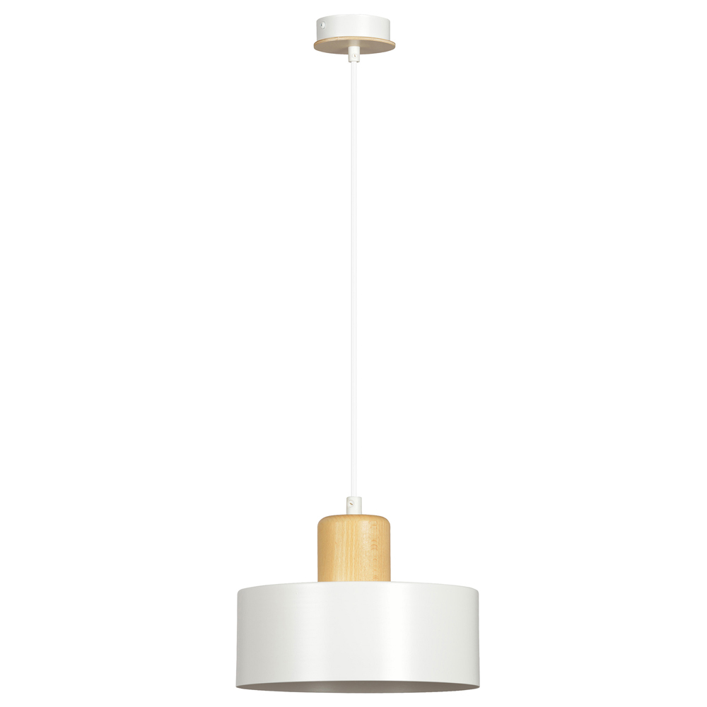 SELSEY Lampa wisząca Torie średnica 25 cm biała