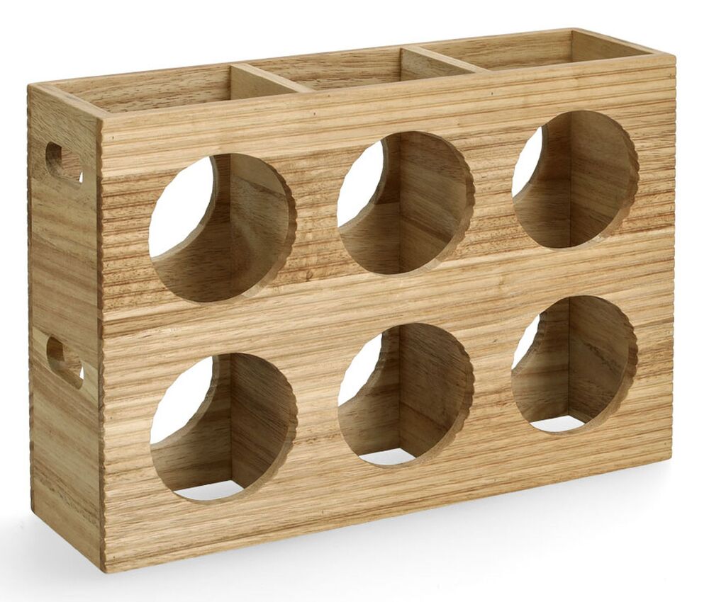 SELSEY Stojak na wino Staumen drewno kauczukowe